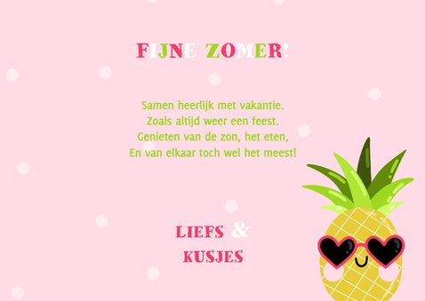 Grappige verjaardagskaart met coole ananas en foto 3