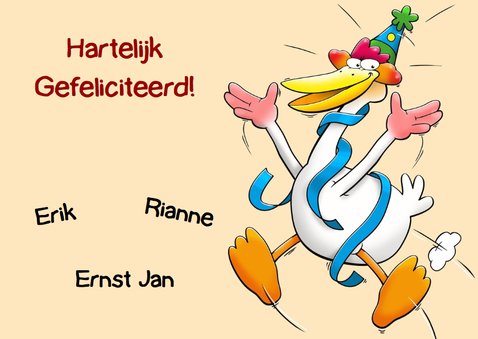 Grappige verjaardagskaart met tekst BIRD-day 3