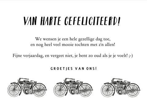 Grappige vintage of oude motor verjaardagskaart voor een man 3