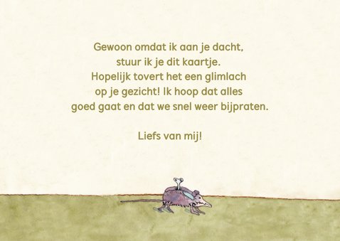 Grappige wenskaart met opwindbare dieren 3