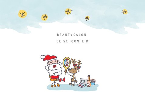 Grappige zakelijke kerstkaart beautysalon 2