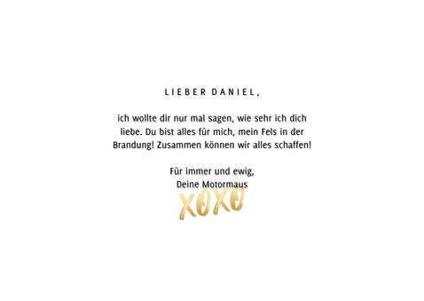 Grußkarte XOXO mit großem Foto 3