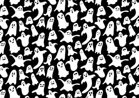 Halloween feest fotokaart met spoken 2