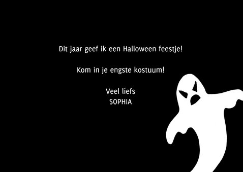 Halloween feest fotokaart met spoken 3