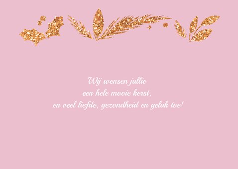 Happy Holidays roze met foto 2