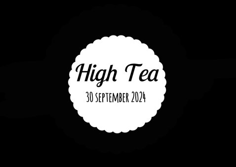 High Tea Uitnodiging Zwart Wit 2