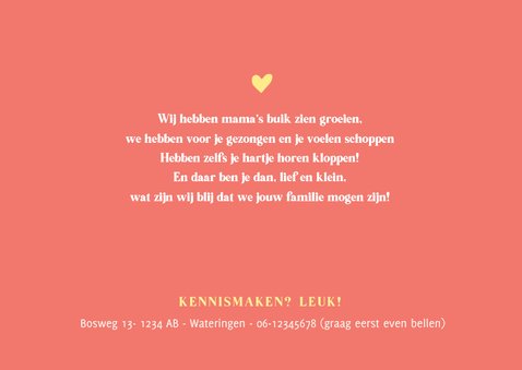 Hip geboortekaartje meisje met naam 2