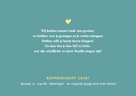 Hip minimalistisch geboortekaartje voor een jongen met naam 2