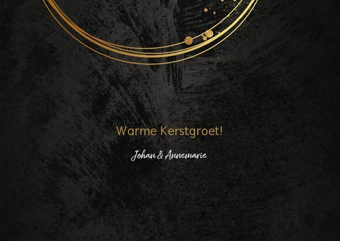 Hippe foto kerstkaart goud cirkel 3