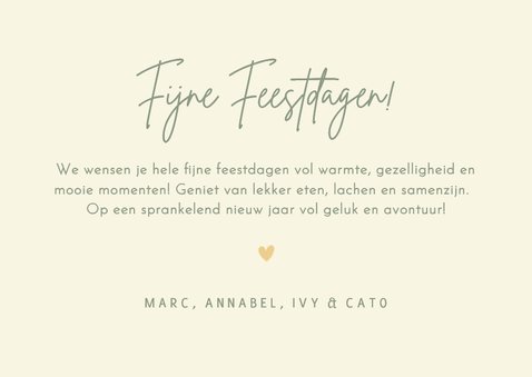 Hippe foto kerstkaart met namen & Merry X-mas 3