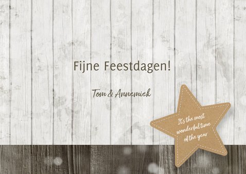 Hippe foto kerstkaart ster 3