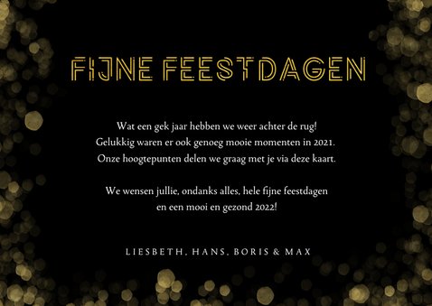 Hippe fotocollage kerstkaart zwart - terugblik op 2021 3