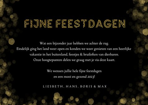 Hippe fotocollage kerstkaart zwart - terugblik op 2022 3