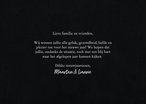 Hippe fotokaart in kerstsfeer met happy new year 2021 3
