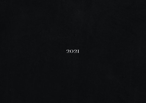 Hippe fotokaart in kerstsfeer met happy new year 2021 Achterkant