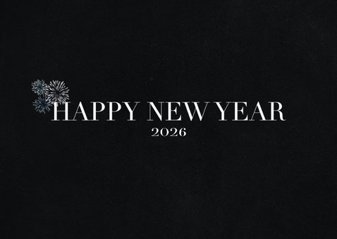 Hippe fotokaart in kerstsfeer met happy new year 2026 2