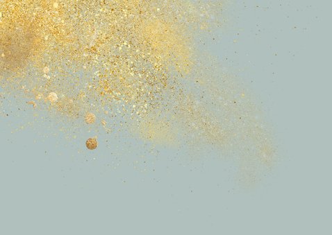 Hippe kerstkaart 3 foto's zwart goud 2