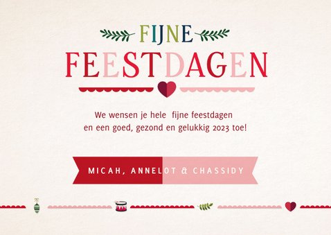 Hippe kerstkaart met eigen foto en vrolijk gekleurde tekst 3