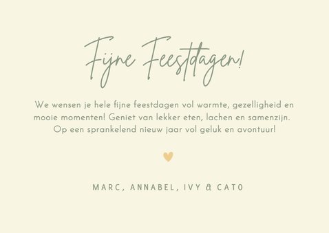 Hippe kerstkaart met eigen foto, namen & Merry X-mas 3