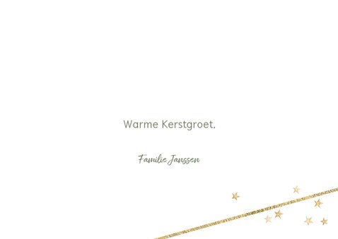 Hippe kerstkaart met koord en twee foto's 3