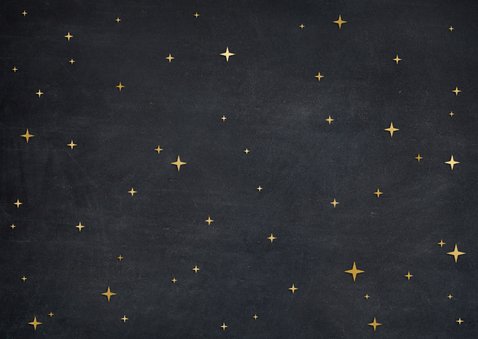 Hippe kerstkaart met sierlijke gouden tekst merry christmas Achterkant