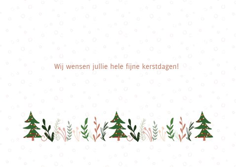 Hippe kerstkaart met versierde tekst Merry Christmas 3