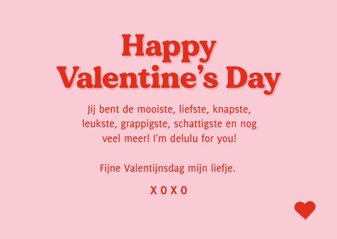 Hippe roze valentijnskaart delulu for you 3