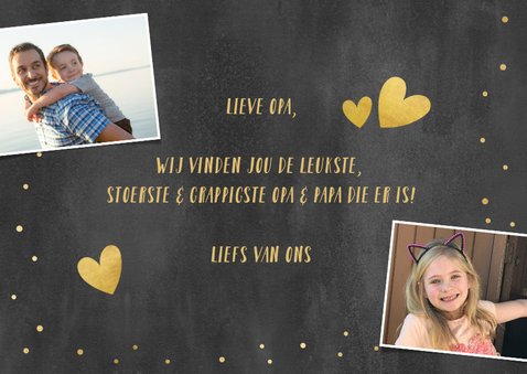 Hippe valentijnskaart met foto voor de leukste opa! 3