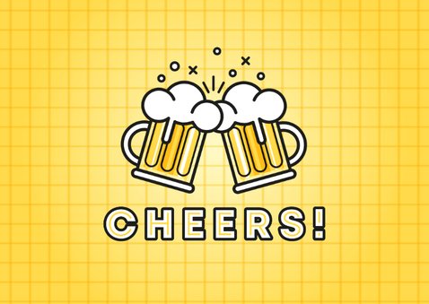 Hippe verjaardagskaart cheers op je verjaardag met bier 2
