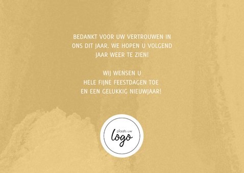 Hippe zakelijke kerstkaart goudlook 2023 foto's en logo 3