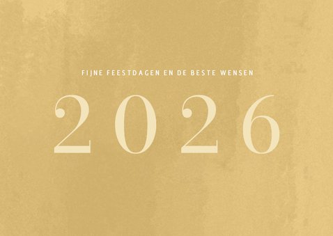 Hippe zakelijke kerstkaart goudlook 2026 foto's en logo 2