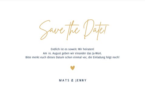 Hochzeit Save-the-Date-Karte klassisch Dunkelblau 3