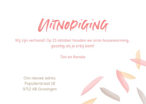 Housewarming uitnodiging verfletters 3