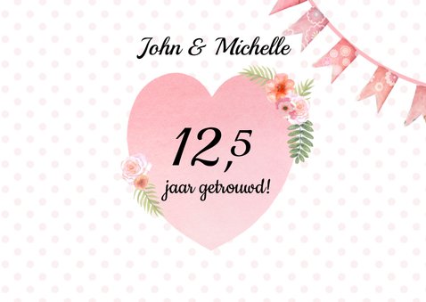 Huwelijksjubileum aquarelhart 2