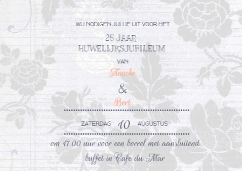 Huwelijksjubileum Bloemen Hart 3