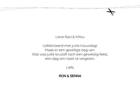 Huwelijksjubileum kaart 10 jaar met waslabel  3