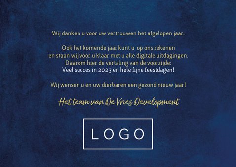 ICT Kerstkaart met binaire code en jaartal 3