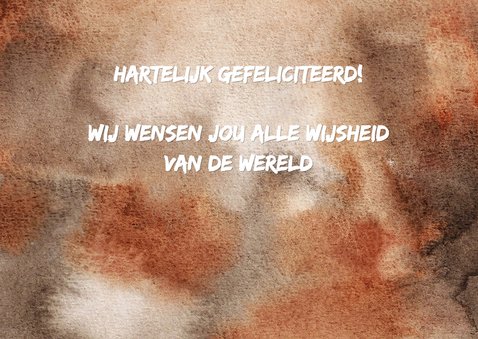 Jarigkaart met uilen wijsheid 3