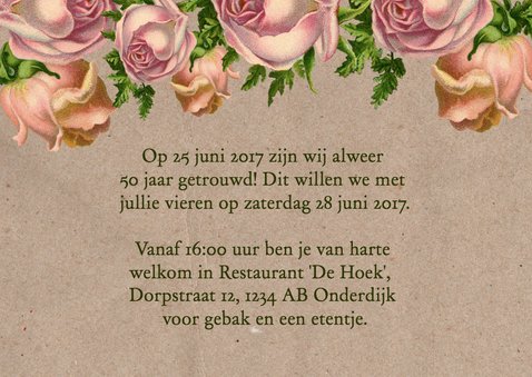 Jubileum 50 vintage rozen 2