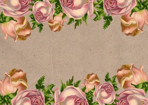 Jubileum 50 vintage rozen Achterkant