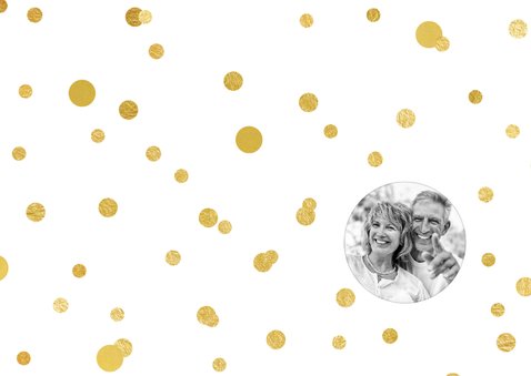 Jubileum gouden ballonnen met confetti 2