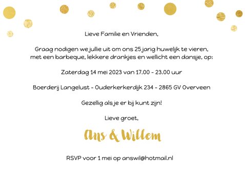 Jubileum gouden ballonnen met confetti 3