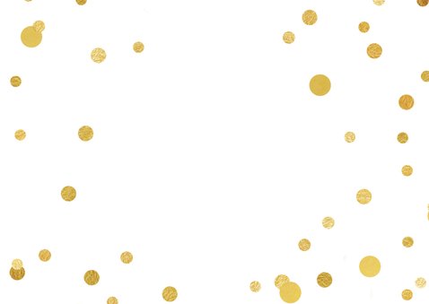Jubileum gouden ballonnen met confetti Achterkant