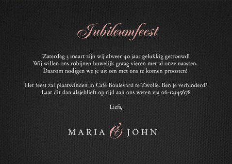 Jubileum uitnodiging vintage kant foto's hout liefde 3