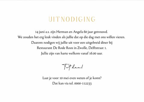 Jubileumfeest 60 jaar krijt ballonnen goud foto hartjes 3