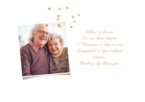 Jubileumfeest 65 jaar getrouwd goud huwelijk confetti 2