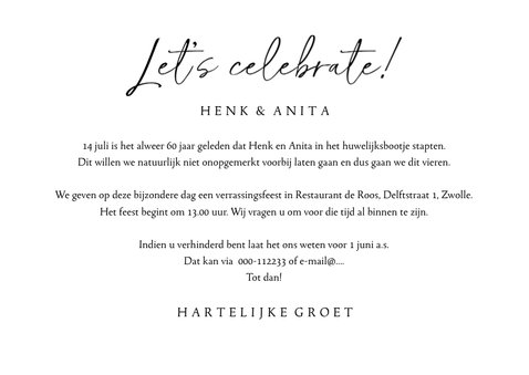 Jubileumfeest uitnodiging goud ballonnen foto's 3