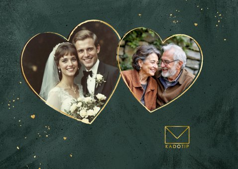 Jubileumfeest uitnodiging trouwdag feestje liefde groen 2