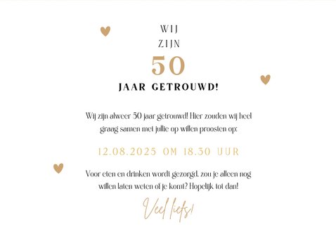 Jubileumkaart 50 jaar getrouwd Proost! Met oude man en vrouw 3