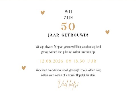 Jubileumkaart 50 jaar getrouwd Proost! Met oude man en vrouw 3
